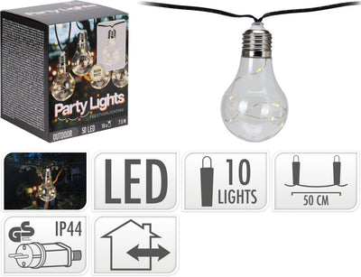 Pro garden feestverlichting 10lampjes warm wit