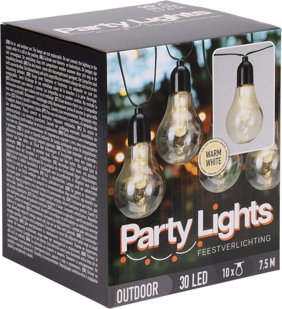 Pro garden feestverlichting 10lampjes warm wit