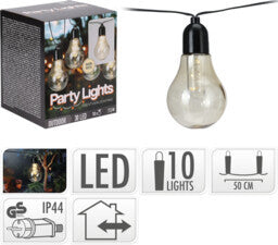 Pro garden feestverlichting 10lampjes warm wit