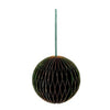 Hbx natural living kerstbal papier10cm groen
