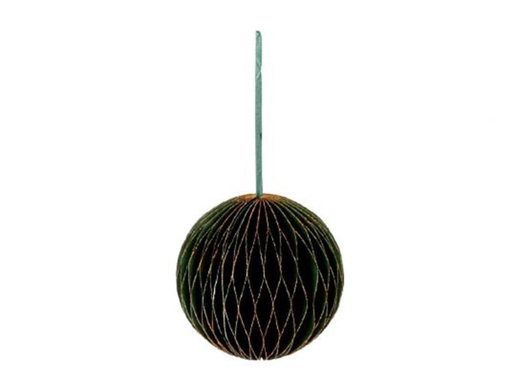 Hbx natural living kerstbal papier10cm groen