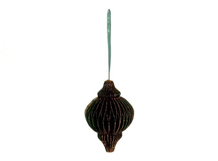 Hbx natural living kerstbal ui papier 10cm groen