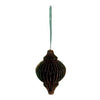 Hbx natural living kerstbal uivorm 15cm groen karton
