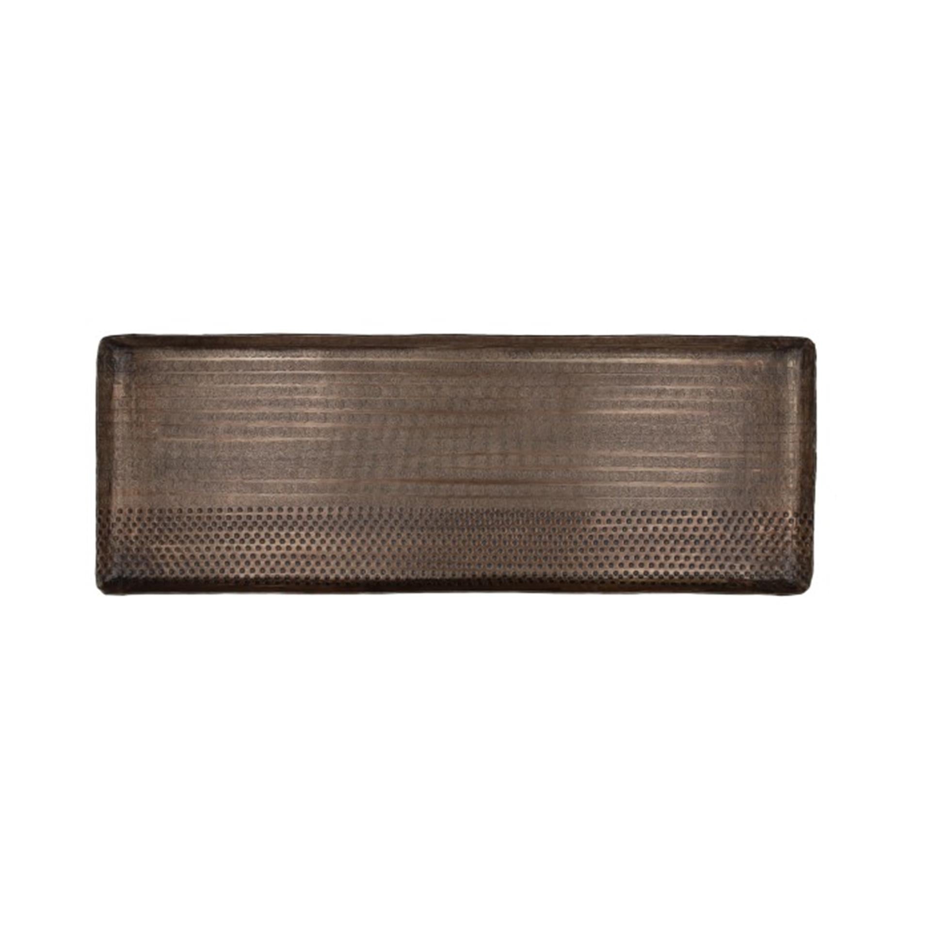 Hbx natural living dienblad 45x18x1,5cm brass