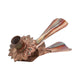 Hbx natural living kandelaar met clip bonez clip brons 16x7cm