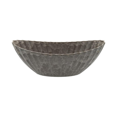 Hbx natural living bloempot melamine ribble 36x15x14cm bruin