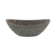 Hbx natural living bloempot melamine ribble 36x15x14cm bruin