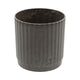Hbx natural living bloempot melamine ribble dia14x15,5cm bruin