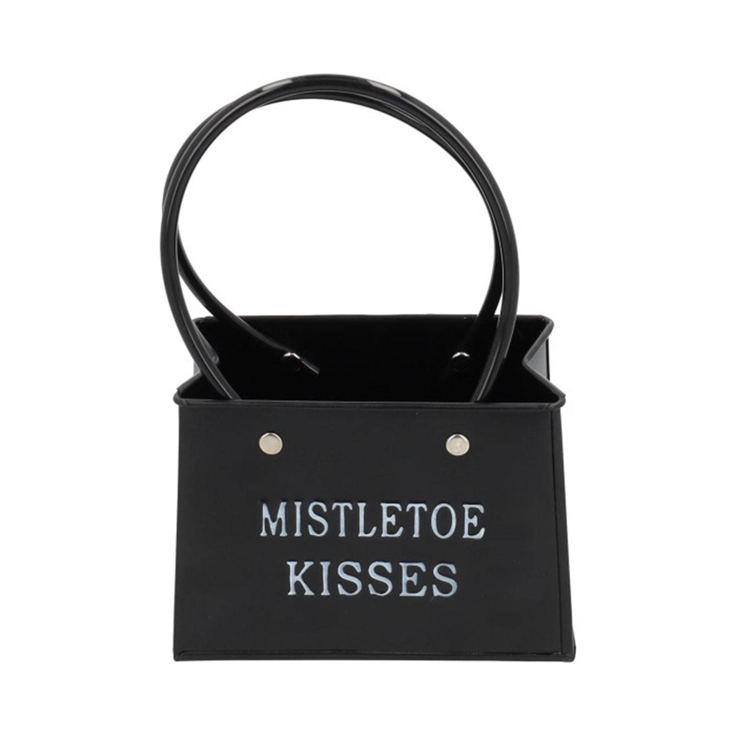 Hbx natural living bloempot tasmodel mistletoe 14x7,5x11,5cm zwart metaal