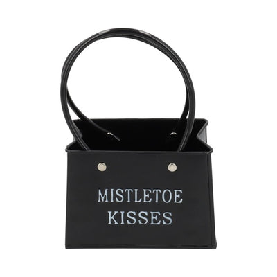 Hbx natural living bloempot tasmodel mistletoe 14x7,5x11,5cm zwart metaal