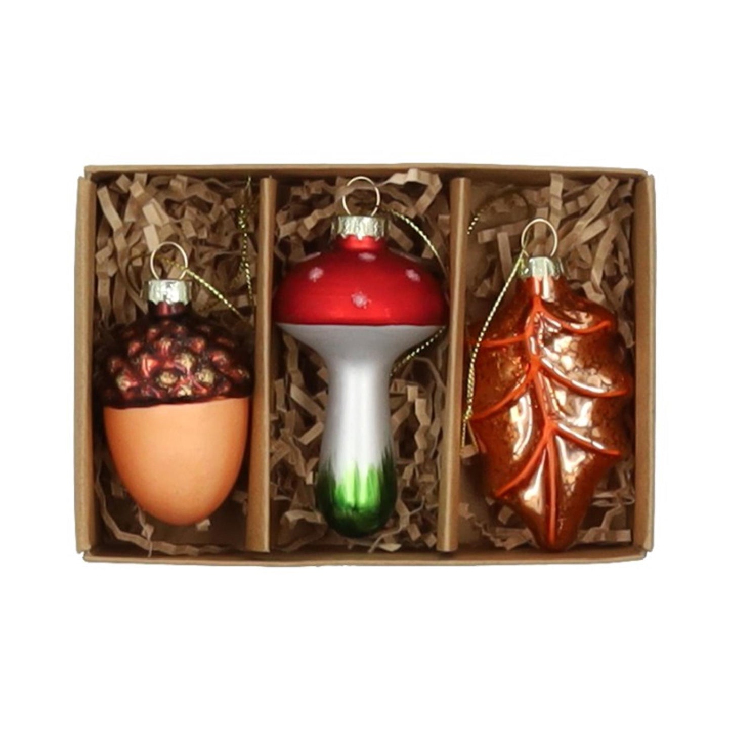 Hbx natural living kersthanger glas 3-delig