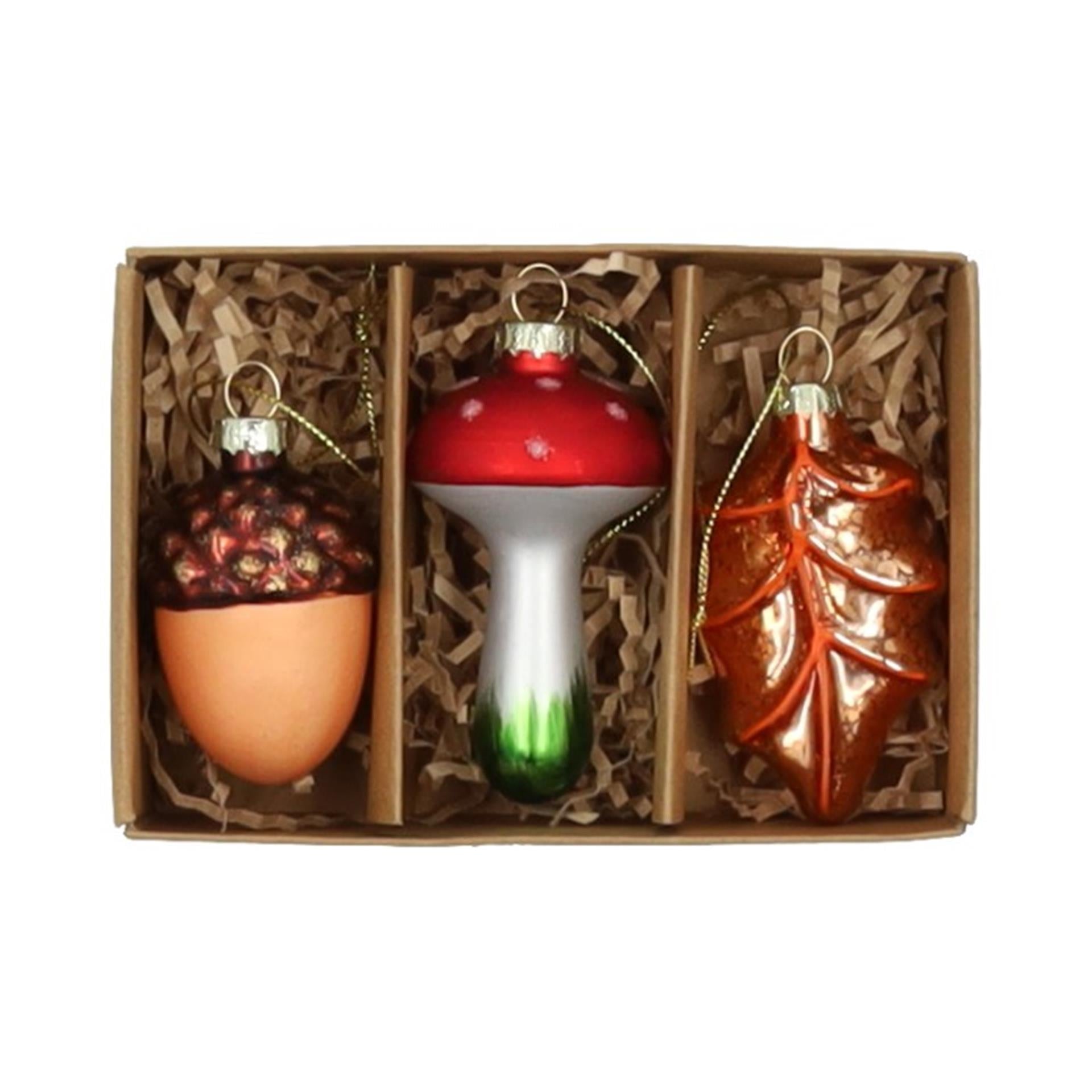 Hbx natural living kersthanger glas 3-delig