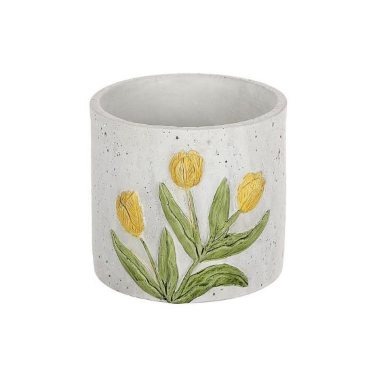 Hbx natural living hbx natrural living bloempot tulp geel ø12,5xh11,3cm