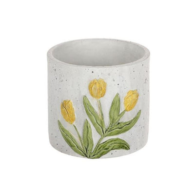 Hbx natural living hbx natrural living bloempot tulp geel ø12,5xh11,3cm