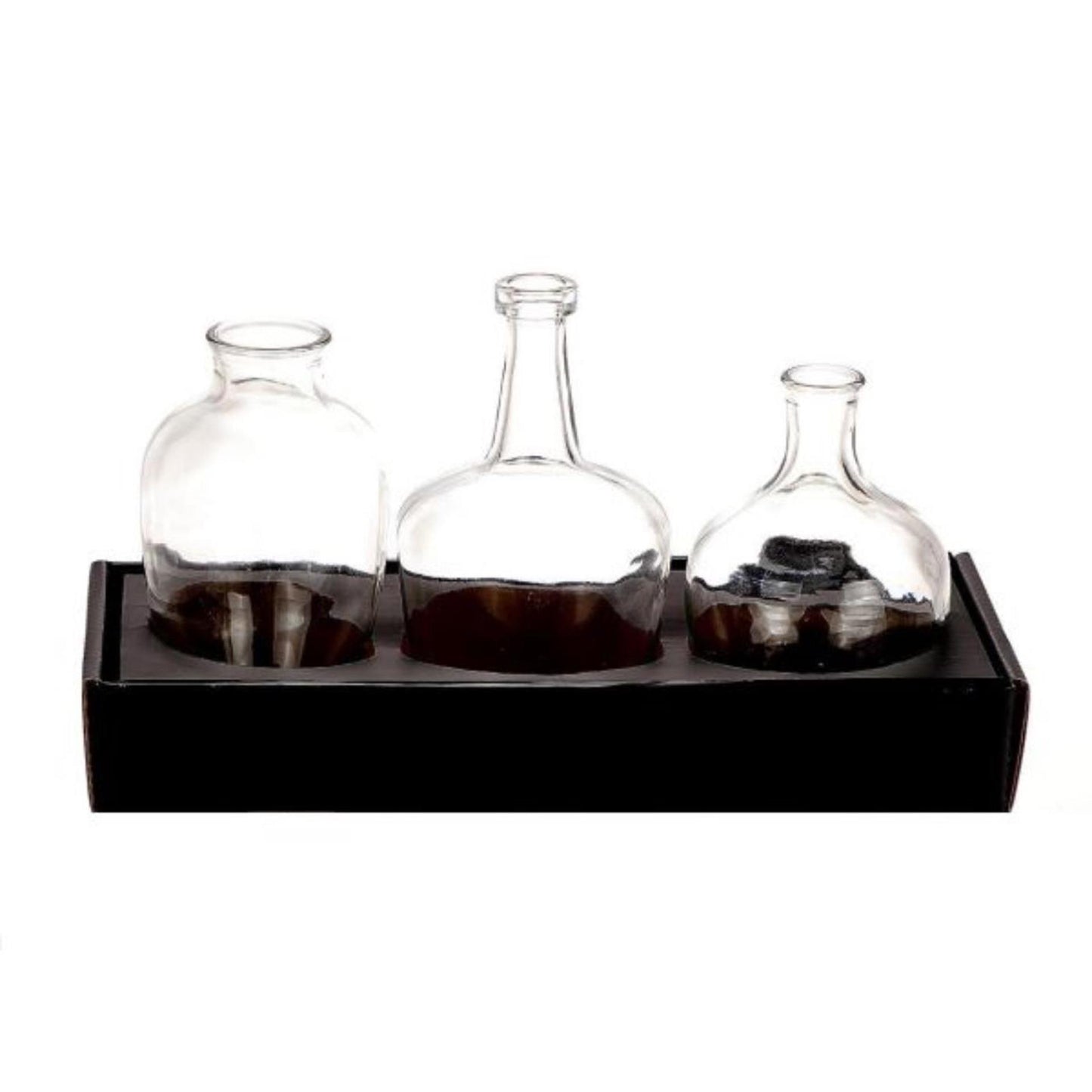 Hbx natural living hbx natrural living vaas charma set a 3 26,5x11x14,5cm