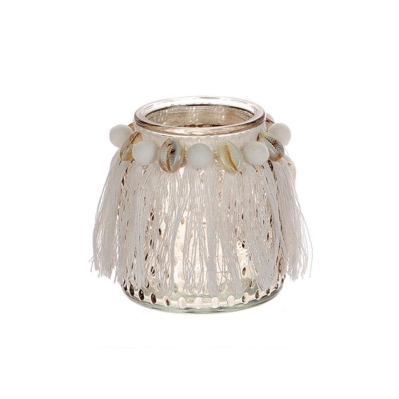 Hbx natural living waxinelichthouder beach ø8,5xh10cm