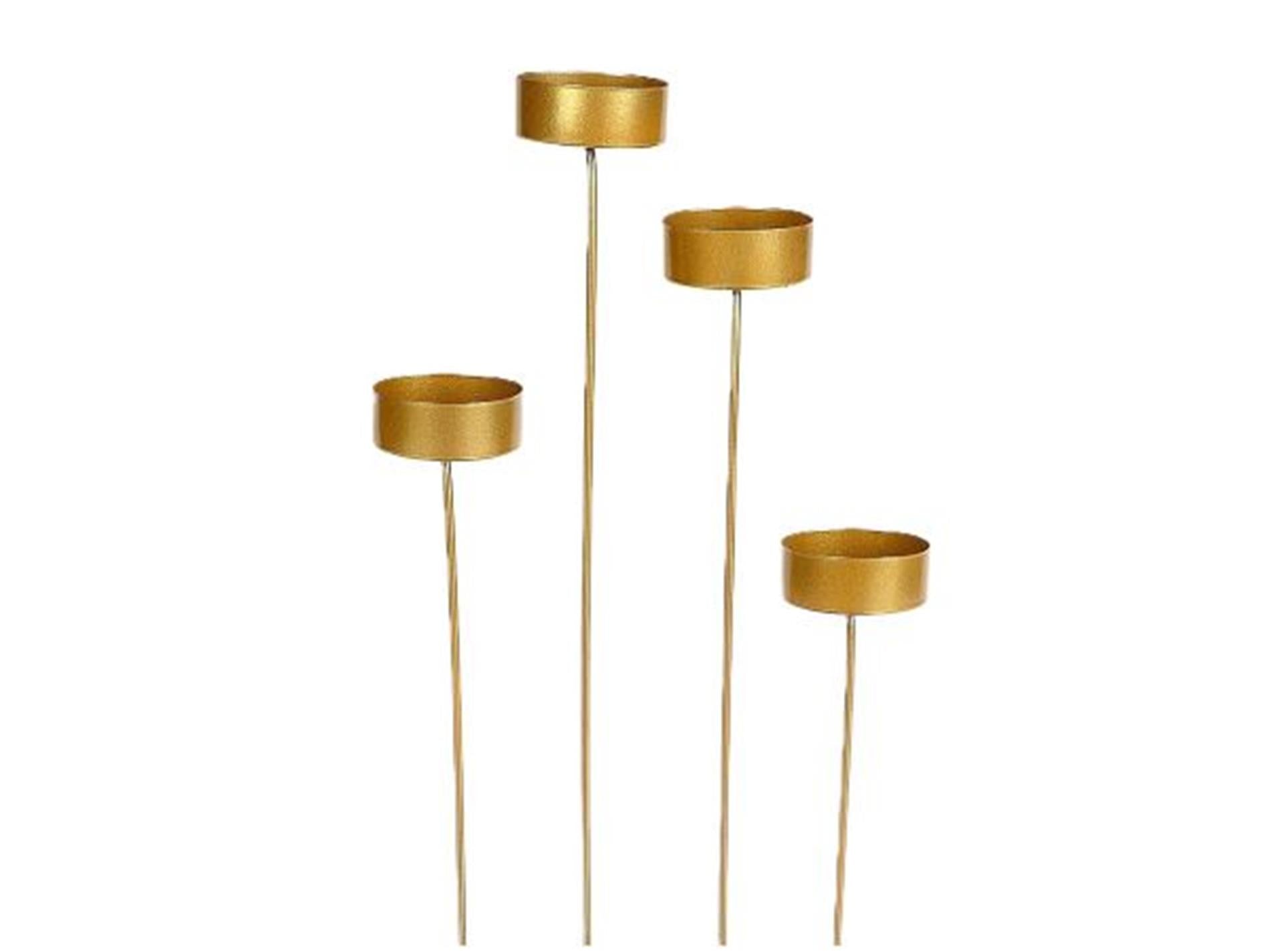Hbx natural living kaarshouder goud dia4,5cm<br>