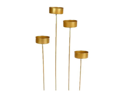 Hbx natural living kaarshouder goud ø4.5 cm