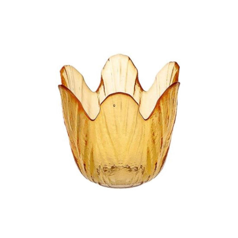 Hbx natural living waxinelichthouder tulp oranje ø8xh8cm