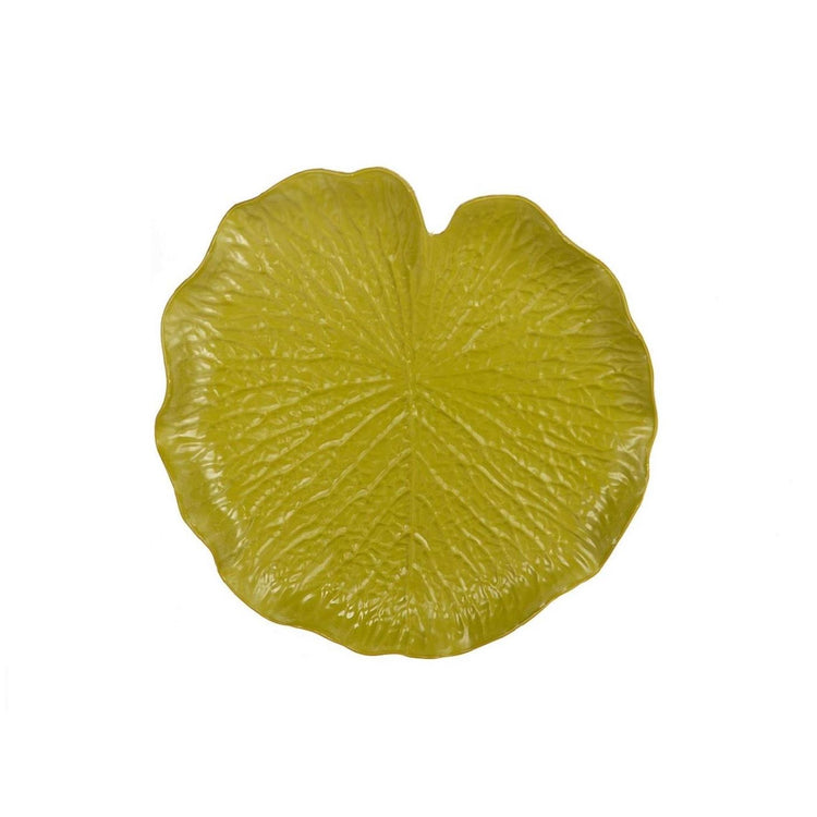 Hbx natural living plateau bladvorm melam groen ø31xh3.5cm