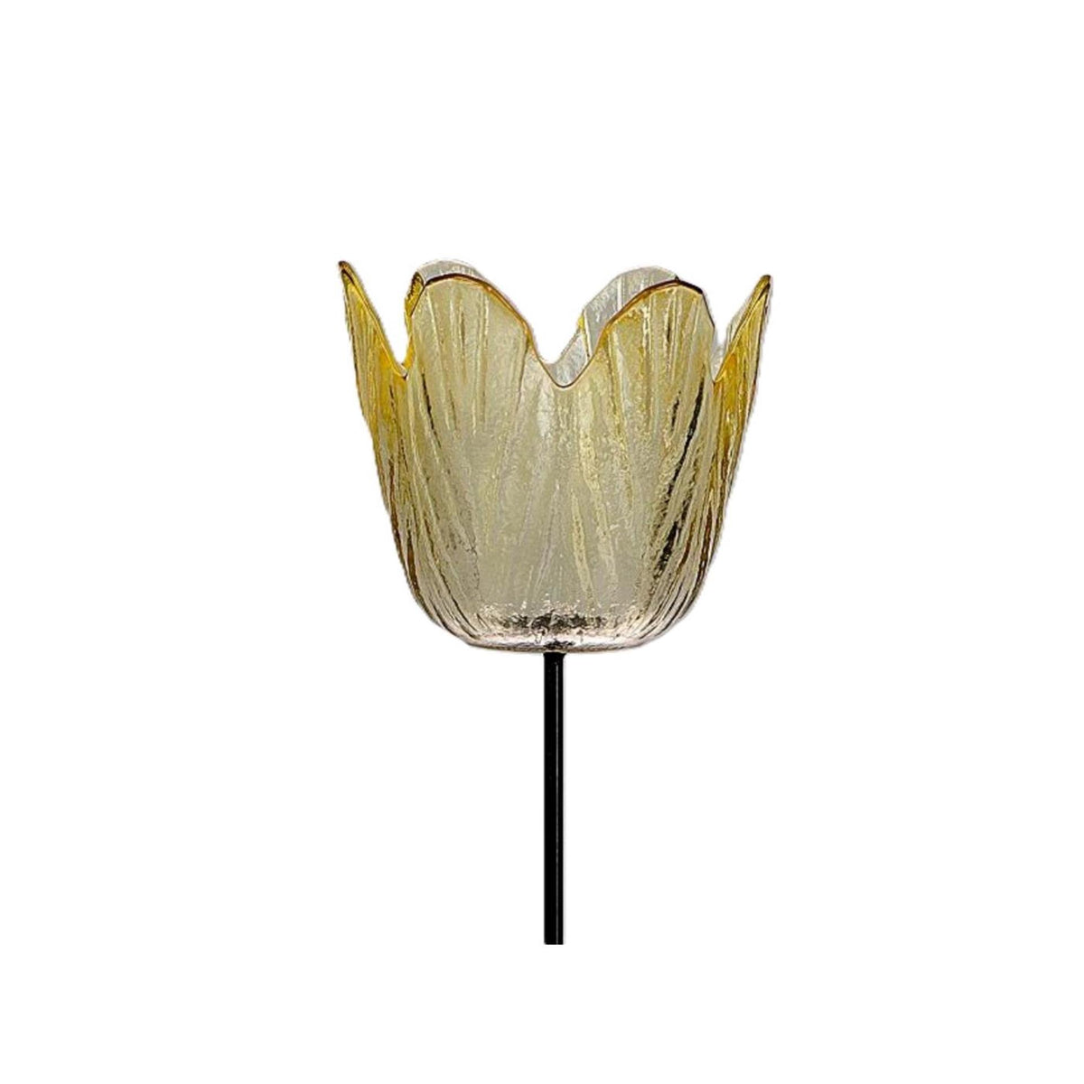 Hbx natural living waxinelichthouder tulp geel ø8,5cm