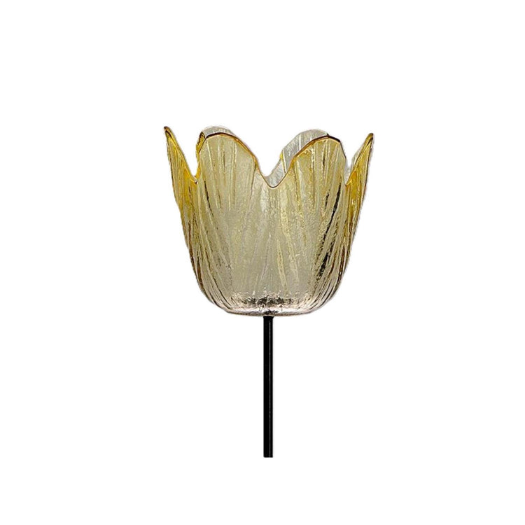 Hbx natural living waxinelichthouder tulp geel ø8,5cm