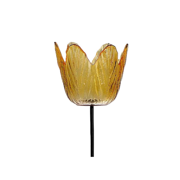 Hbx natural living waxinelichthouder tulp oranje ø8,5cm