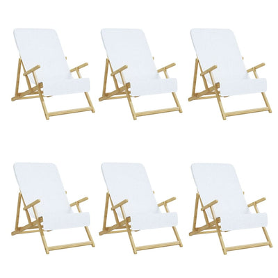 Vidaxl strandhanddoeken 6 st 400 g m² 60x135 cm stof wit
