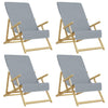 Vidaxl strandhanddoeken 4 st 400 g m² 60x135 cm stof grijs
