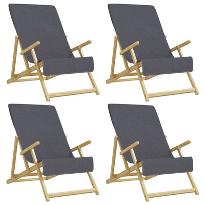 Vidaxl strandhanddoeken 4 st 400 g m² 60x135 cm stof antracietkleurig