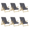 Vidaxl strandhanddoeken 6 st 400 g m² 60x135 cm stof antracietkleurig