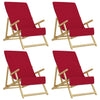 Vidaxl strandhanddoeken 4 st 400 g m² 60x135 cm stof bordeauxrood