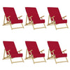 Vidaxl strandhanddoeken 6 st 400 g m² 60x135 cm stof bordeauxrood