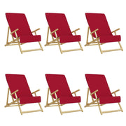 Vidaxl strandhanddoeken 6 st 400 g m² 60x135 cm stof bordeauxrood - afbeelding 2