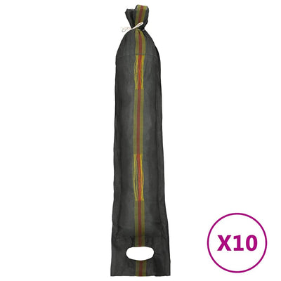 Vidaxl zandzakken 10 st 103x25 cm hdpe donkergroen