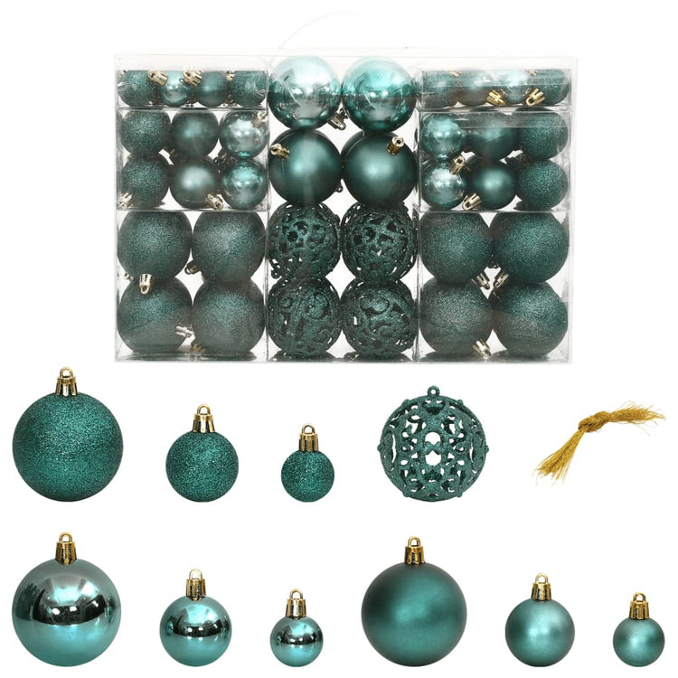 VidaXL Kerstballen 100 st 3 4 6 cm groen