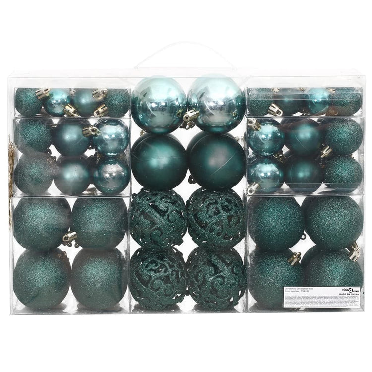 VidaXL Kerstballen 100 st 3 4 6 cm groen