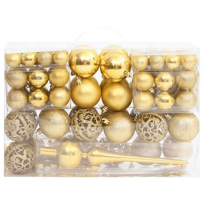 Vidaxl 111-delige kerstballenset polystyreen goudkleurig