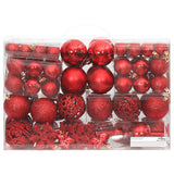 Vidaxl 111-delige kerstballenset polystyreen rood - afbeelding 2