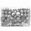 Vidaxl 111-delige kerstballenset polystyreen zilverkleurig
