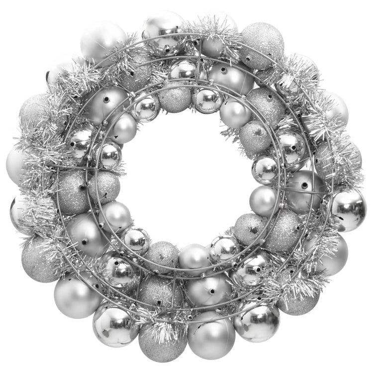 VidaXL Kerstkrans 45 cm polystyreen zilverkleurig