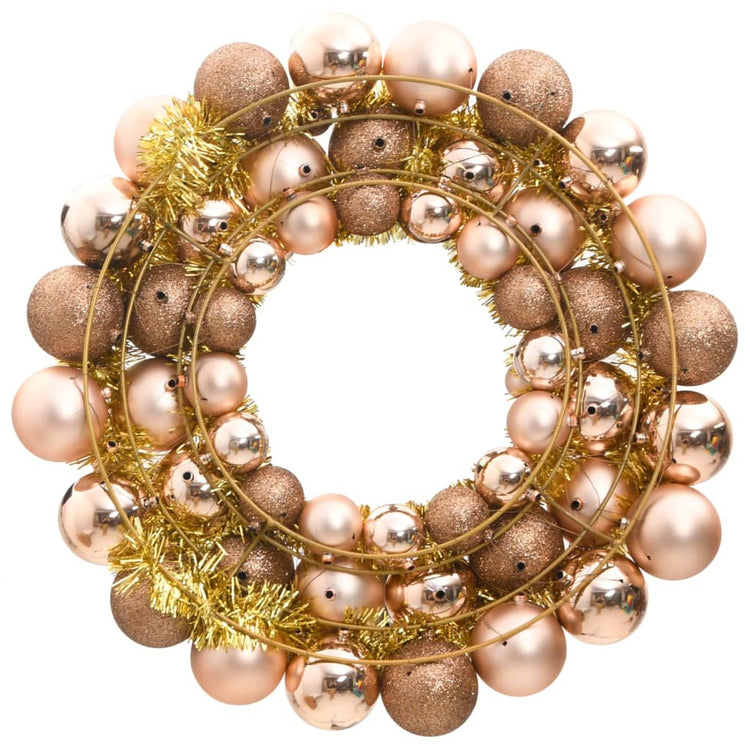 VidaXL Kerstkrans 45 cm polystyreen roségoud