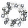 VidaXL Kerstkrans 45 cm polystyreen wit en grijs