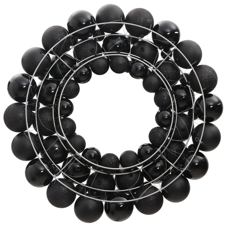 VidaXL Kerstkrans 45 cm polystyreen zwart