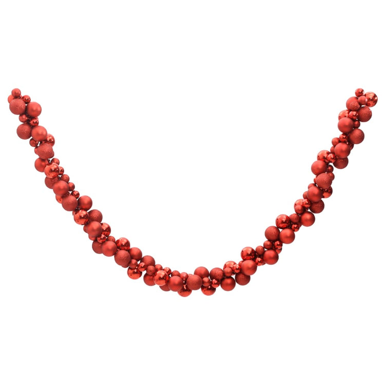 VidaXL Kerstslinger ballen 175 cm polystyreen rood