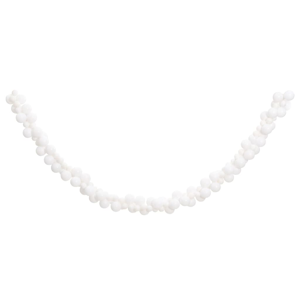 VidaXL Kerstslinger ballen 175 cm polystyreen wit