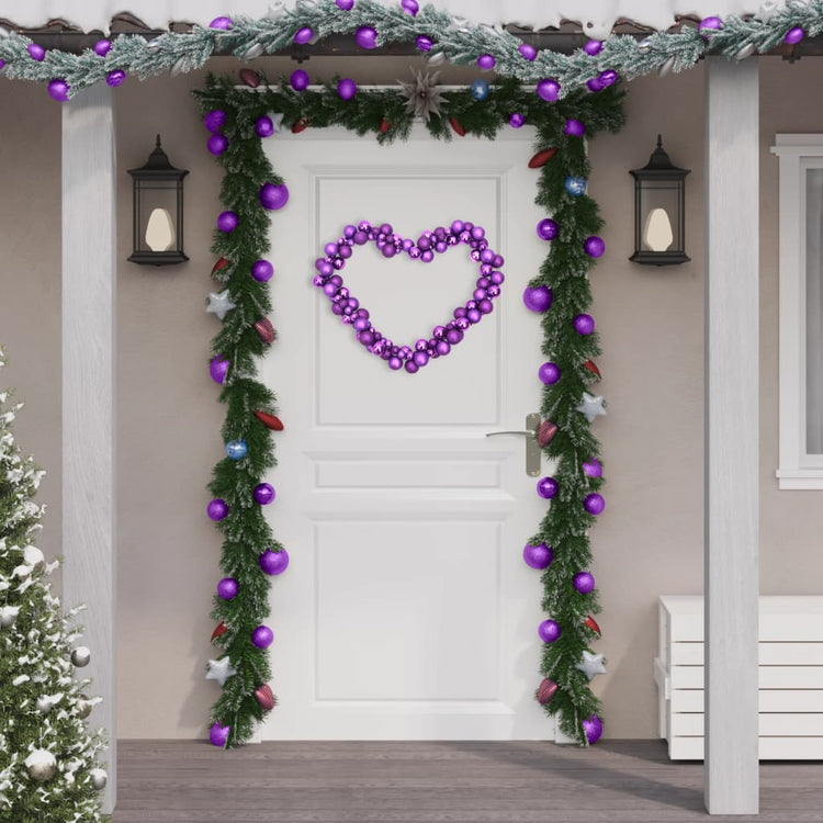 Vidaxl kerstslinger ballen 175 cm polystyreen paars