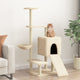 Vidaxl kattenmeubel met sisal krabpalen 130,5 cm crèmekleurig