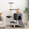 Vidaxl kattenmeubel met sisal krabpalen 130,5 cm donkergrijs