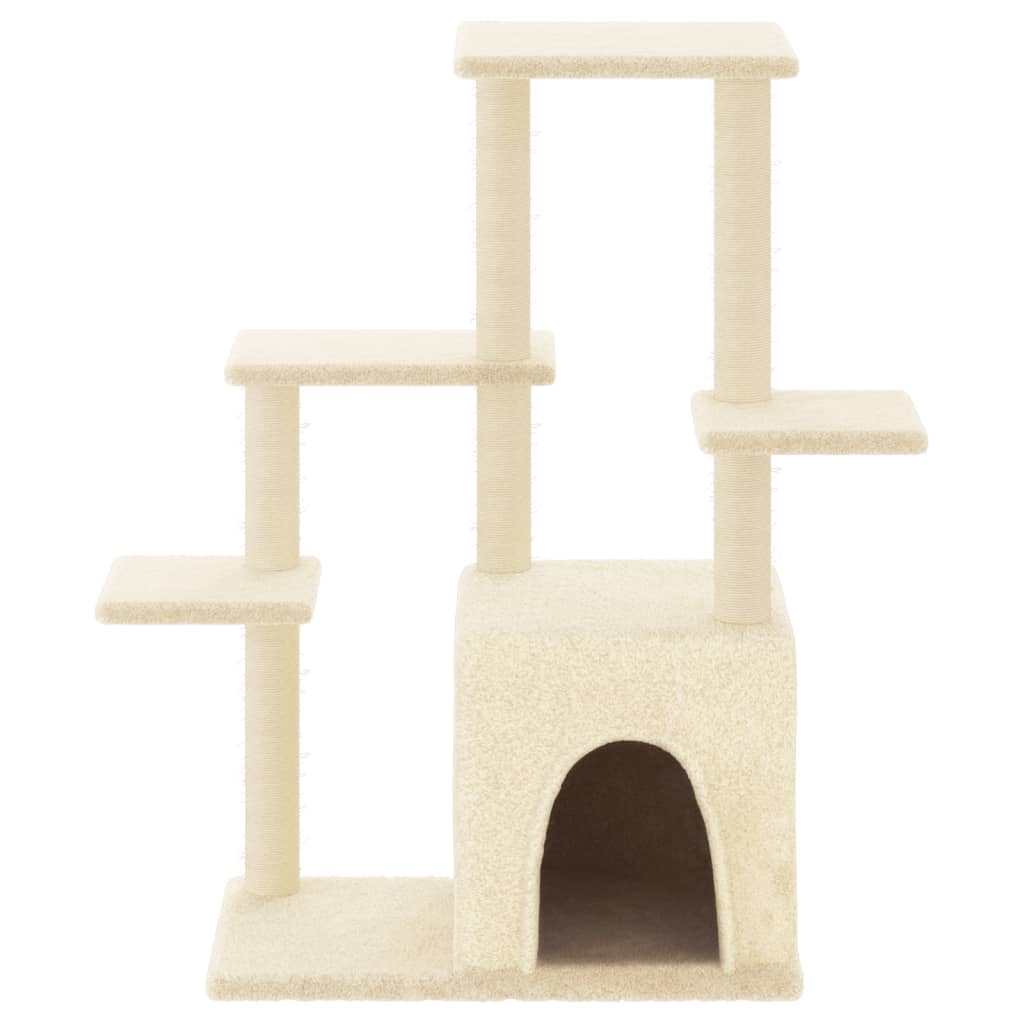 VidaXL Kattenmeubel met sisal krabpalen 97,5 cm crèmekleurig